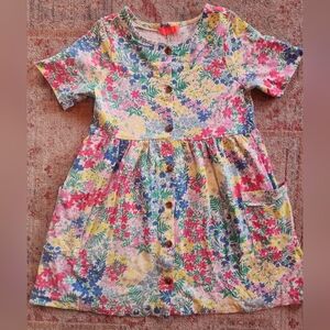 Joules Floral Button dress size 9-10 years